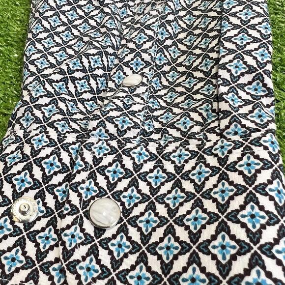 Vintage Pearl Snap Western Shirt 2XL‎ Geometric AOl Pattern EUC Panhandle Slim - Picture 4 of 7
